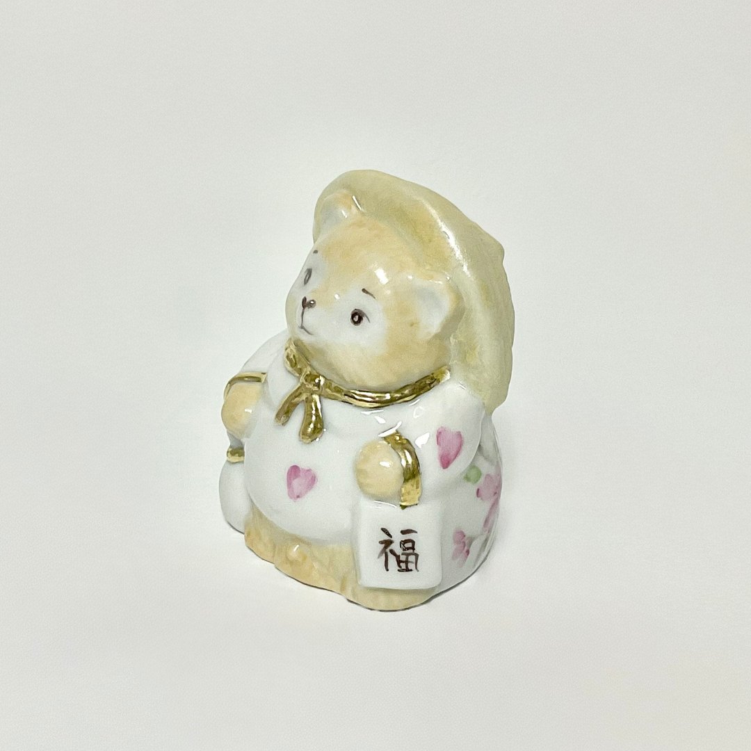 手绘貉小瓷像 - 玩偶/公仔 - 瓷 白色