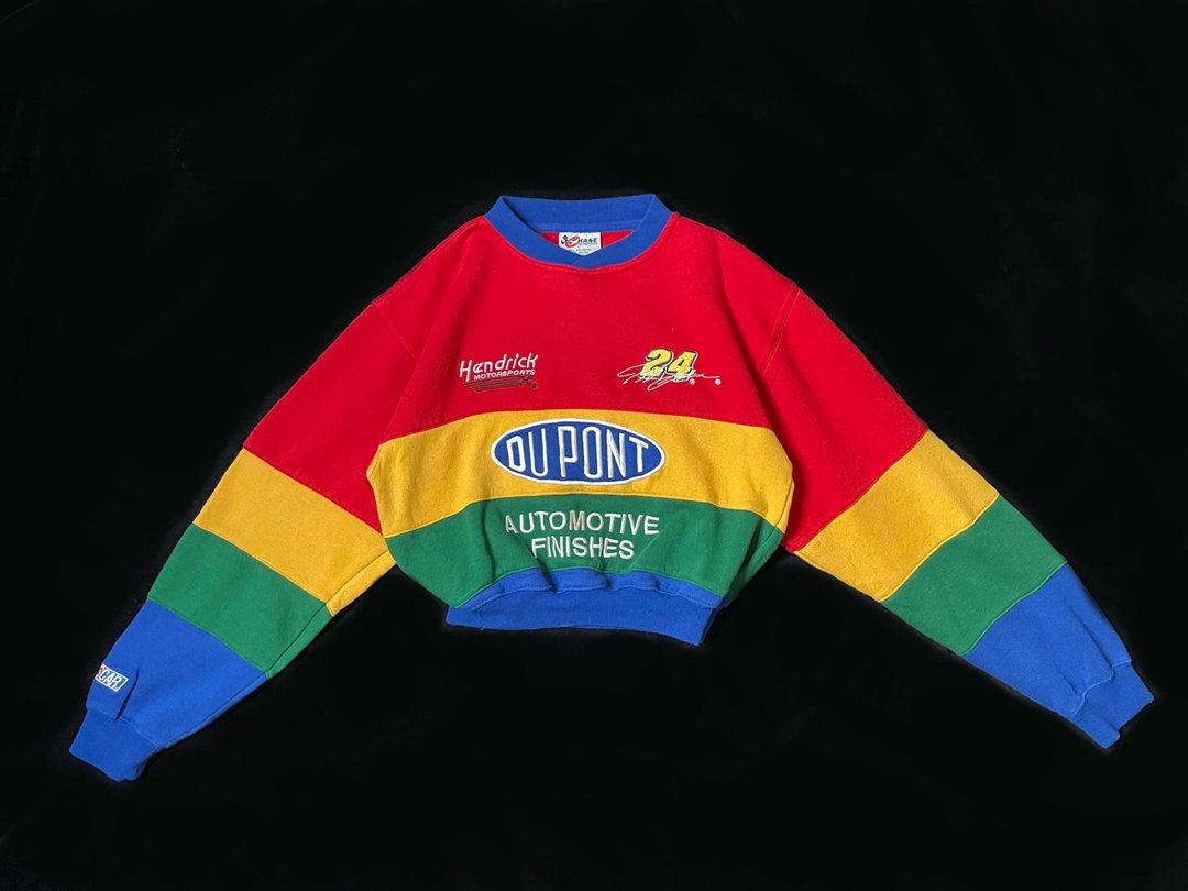 REGETHER 古着改制短版大学T- DuPont x Jeff Gordon NASCAR-03 - 中性连帽卫衣/T 恤 - 棉 多色