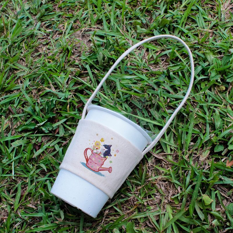 帆布饮料提袋-浇花器奔驰猫 - 其他 - 棉．麻 