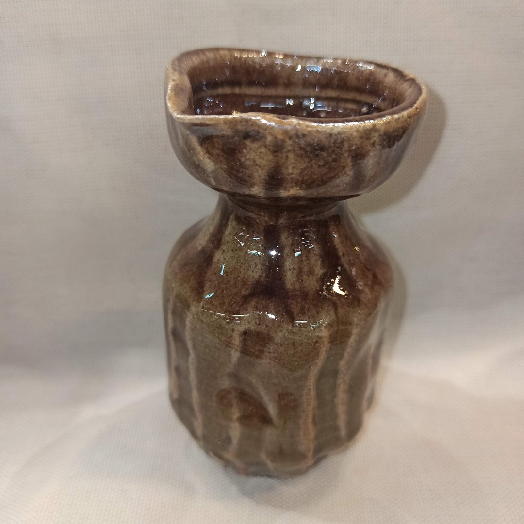 柴烧青瓷釉清酒瓶 - 茶具/茶杯 - 陶 绿色