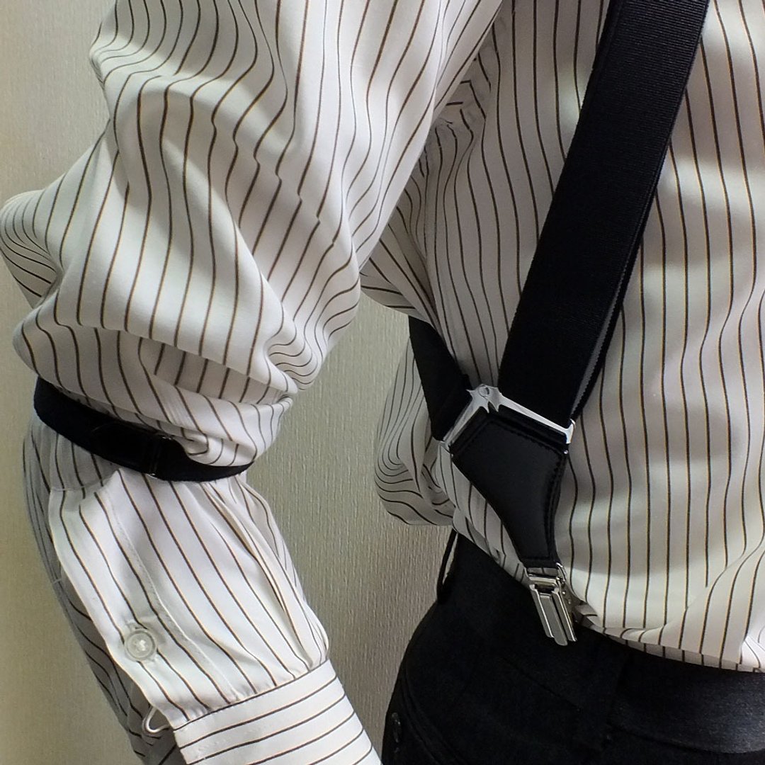 Holster suspenders mens armband great value set formal gift NOMURA - 其他 - 橡胶 黑色