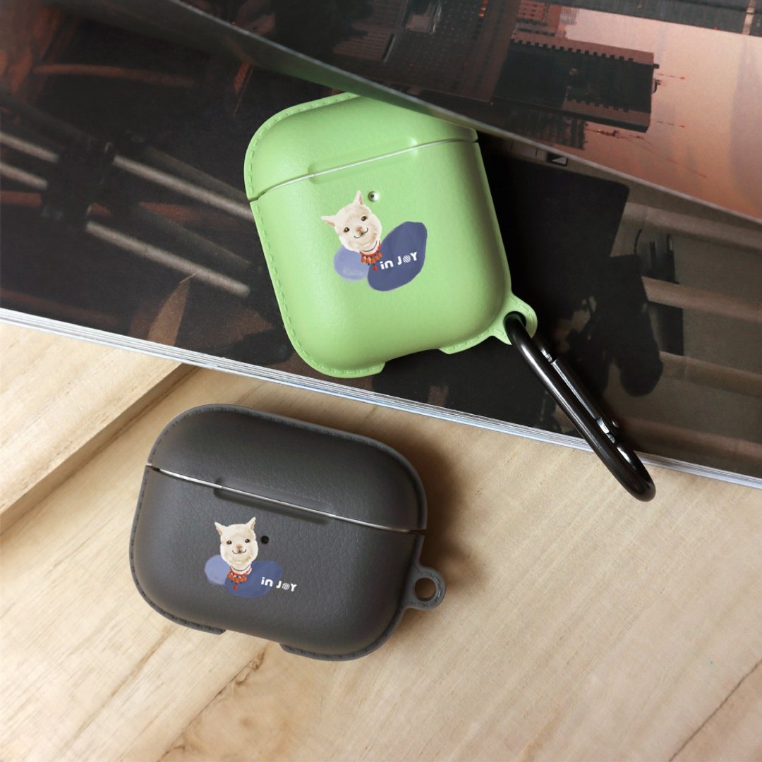 AirPods / AirPods Pro 自由自在草泥马 保护套 TPU收纳盒 附挂勾 - 耳机收纳 - 塑料 绿色