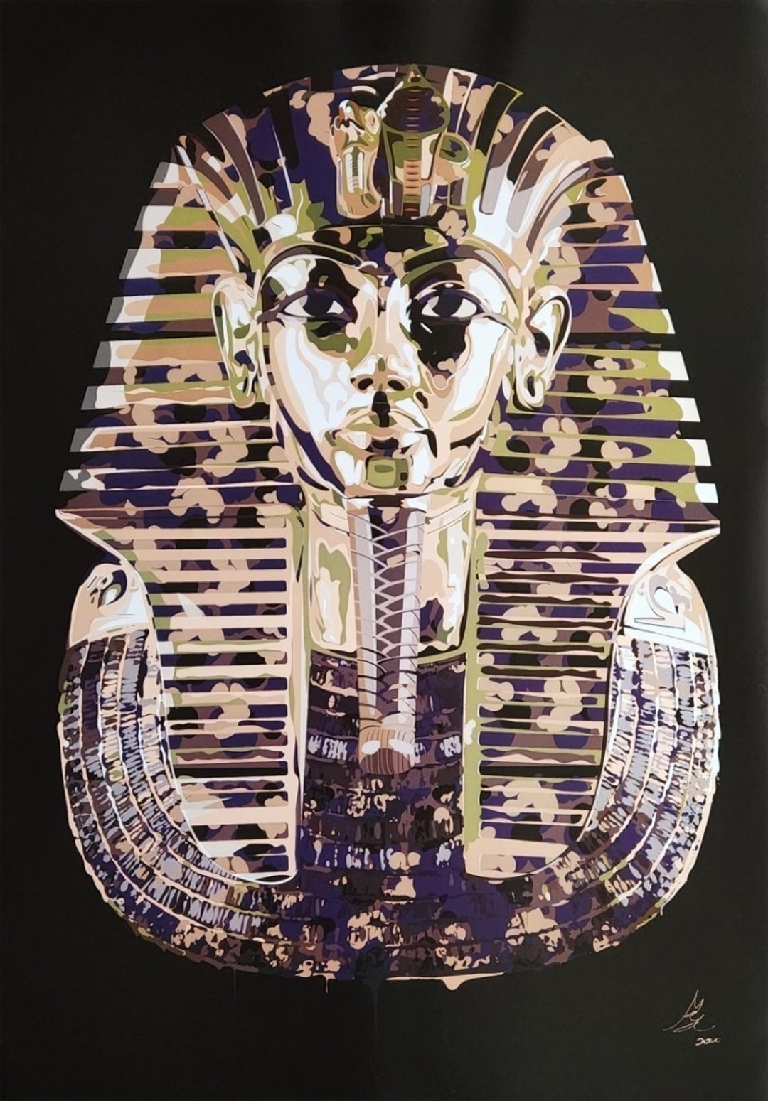 3色迷彩老王大型海报-NOELC画作复制品-极限量珍藏版 - 海报/装饰画/版画 - 纸 蓝色