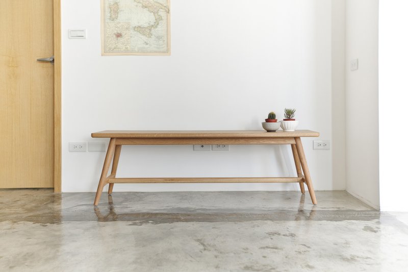 肩并肩实木长板凳 - 椅子/沙发 - 木头 咖啡色