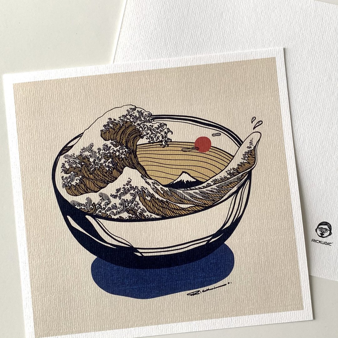 看一碗日本拉面 - AR高品质画作印刷 - 海报/装饰画/版画 - 纸 