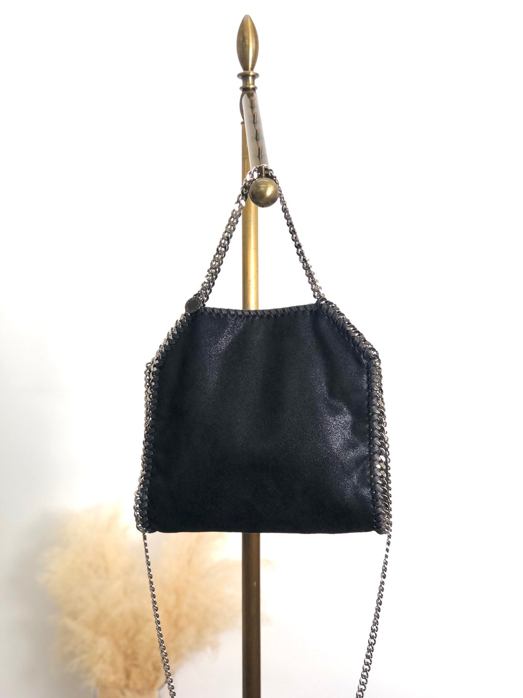 [日本直送品牌二手包] Stella McCartney Falabella 单肩包黑链条肩带 复古 6f8ahi - 侧背包/斜挎包 - 真皮 黑色