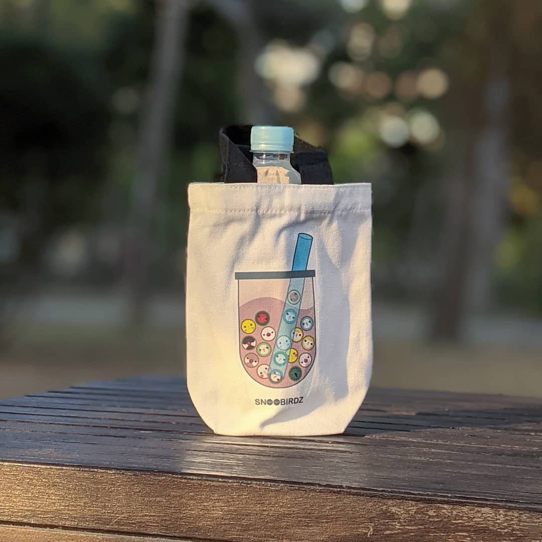 鸟宝粉圆 珍珠奶茶 送礼小物 台湾土产 环保提袋 杯袋 - 手提包/手提袋 - 其他材质 