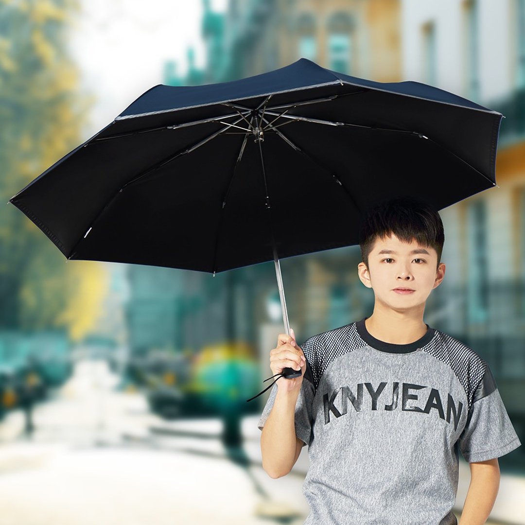 TDN大刚好速干无敌折伞 反光防晒晴雨伞B5583(海军蓝) - 雨伞/雨衣 - 防水材质 蓝色
