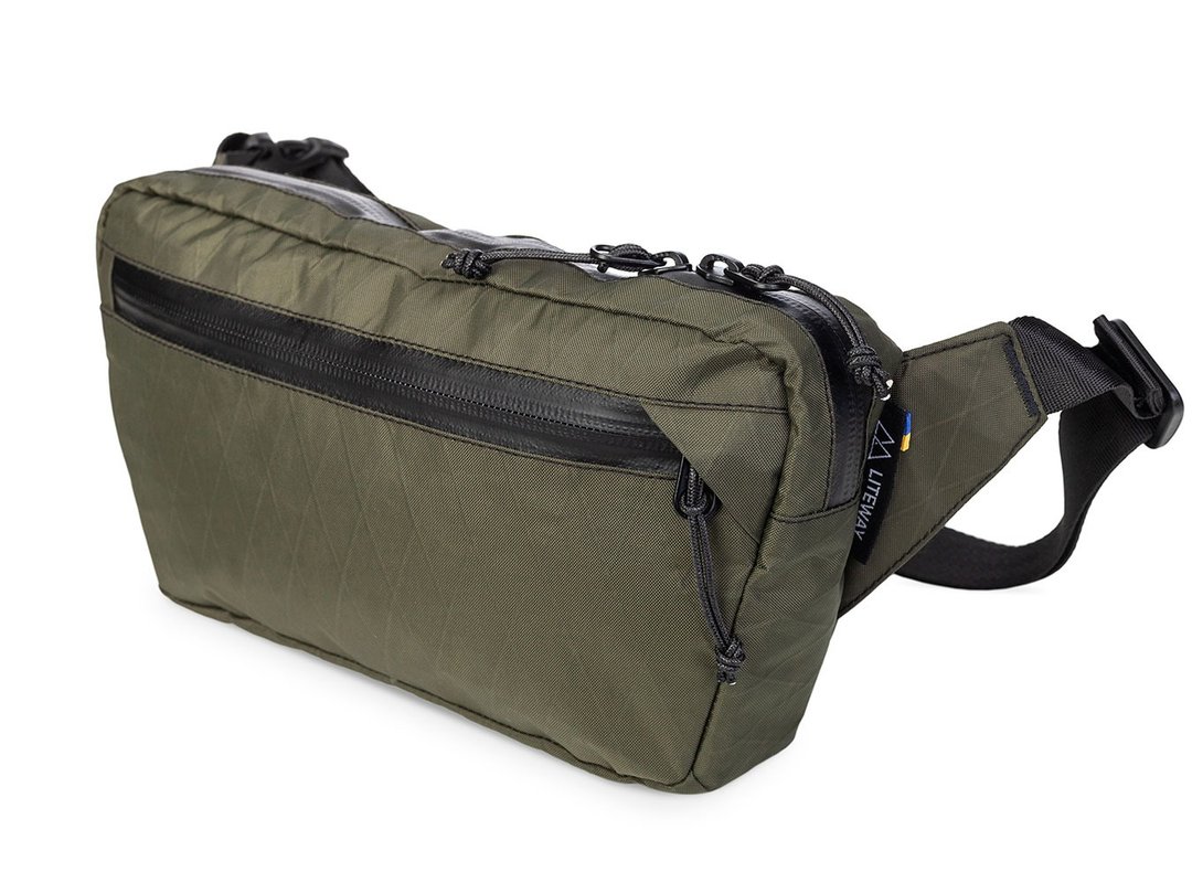 支持乌克兰计划【LITEWAY】FANNY PACK Olive 橄榄绿 - 露营用品 - 其他材质 灰色