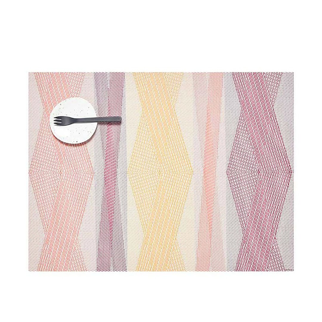 日式和风Kimono Rectangle系列餐垫-36X48CM-缤纷菱格 - 餐垫/桌巾 - 塑料 粉红色
