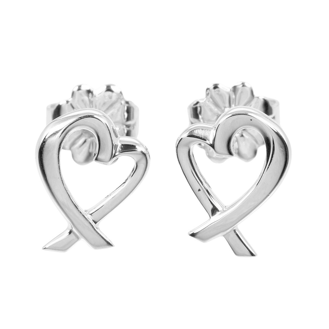【日本直送】蒂芙尼 TIFFANY&Co. Loving Heart 耳环 银 925 约 1.25g【二手】A 级 - 耳环/耳夹 - 银 银色