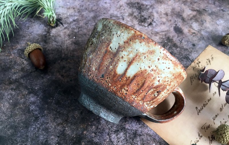 日日之器-志野釉栗色咖啡杯 - 其他杯子 - 陶 橘色