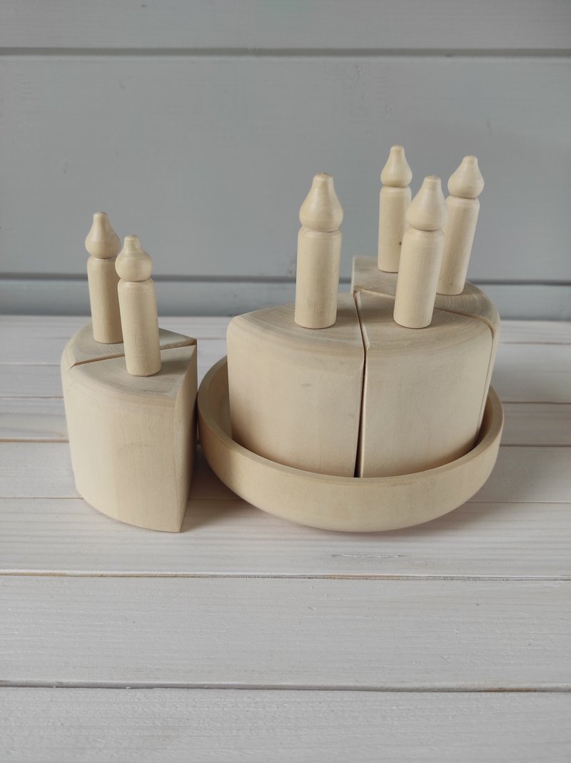 Wooden Toy Cake - 玩具/玩偶 - 木头 咖啡色