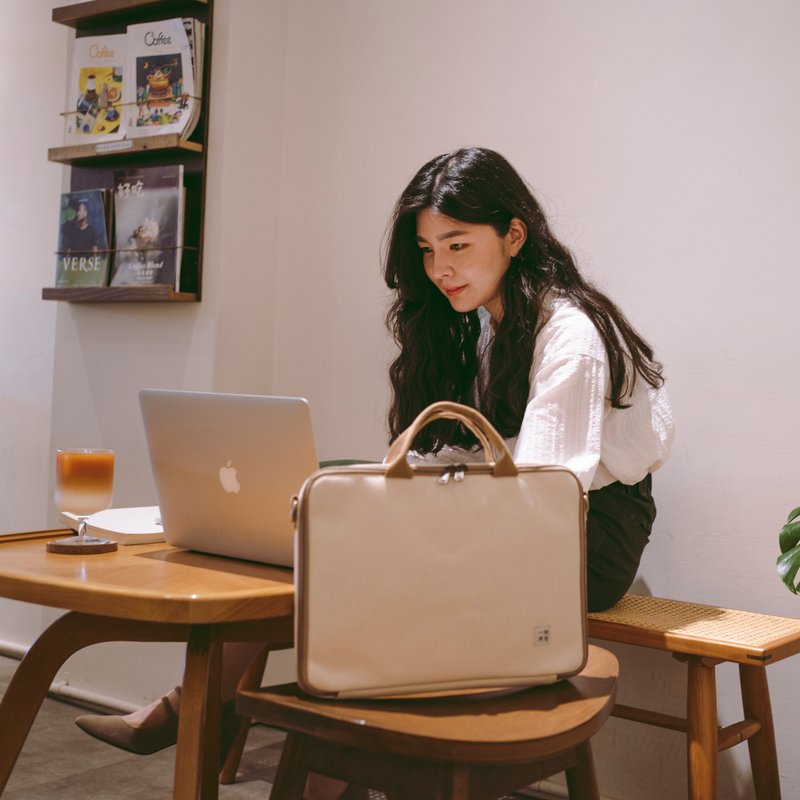 帆布13寸笔电包(14寸以下可) - 电脑包 - 棉．麻 白色