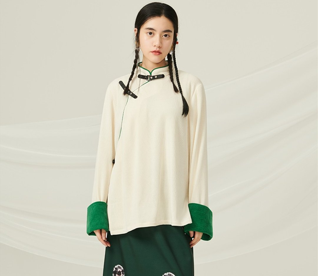 松月 新中式复古藏服 唐装 外套/半身裙 - 女装上衣 - 其他材质 白色