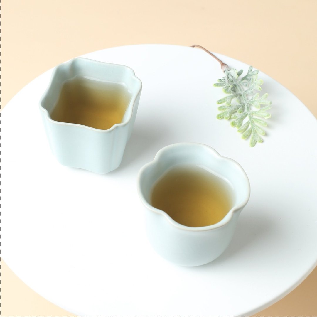 【礼物首选】陆宝 汝窑 禅悟对杯 方杯 花杯 - 茶具/茶杯 - 陶 
