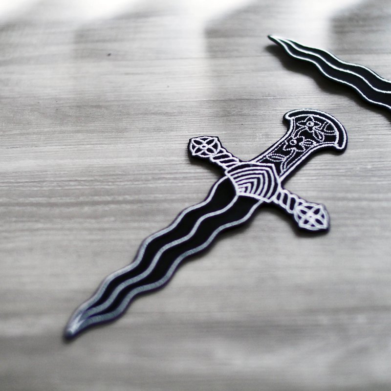 Kris Tattoo Embroidered Patch Design - 纹身贴 - 绣线 黑色