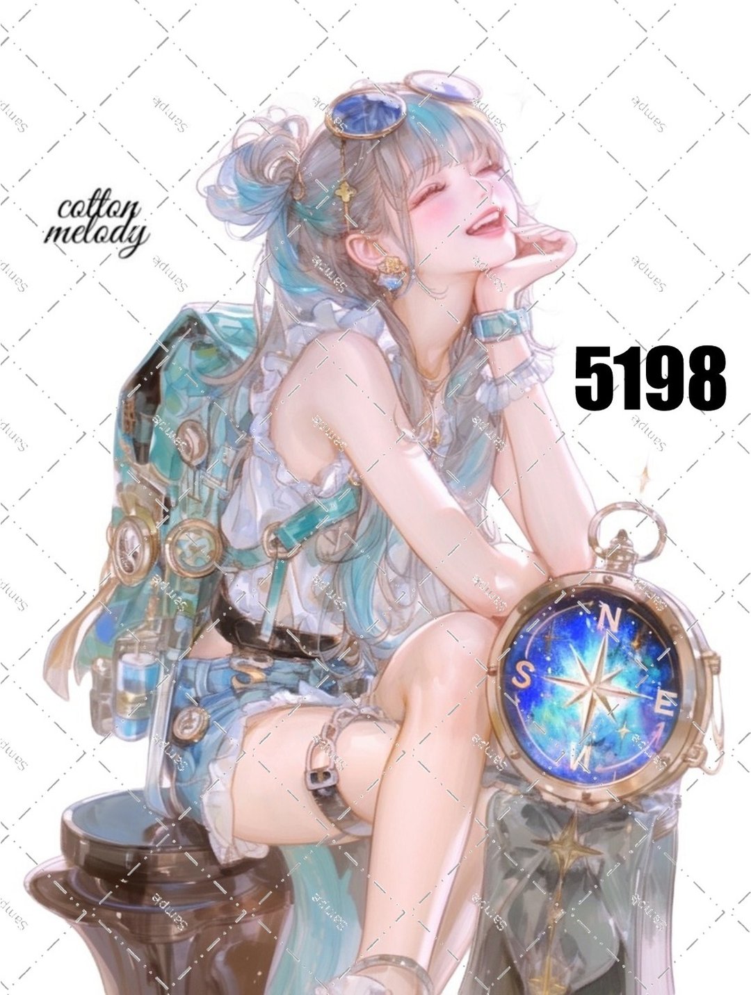 original sticker no.5198 人物贴纸 原创贴纸 原创人物贴纸 装饰贴纸 cotton melody - 贴纸 - 纸 