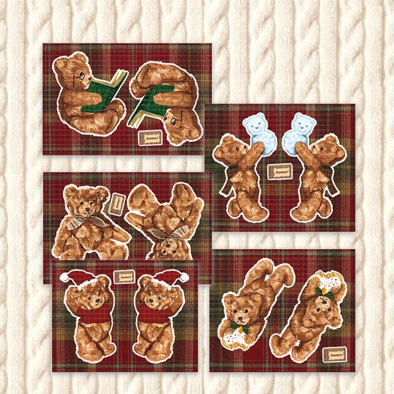 温馨泰迪熊贴纸 - 贴纸 - 纸 