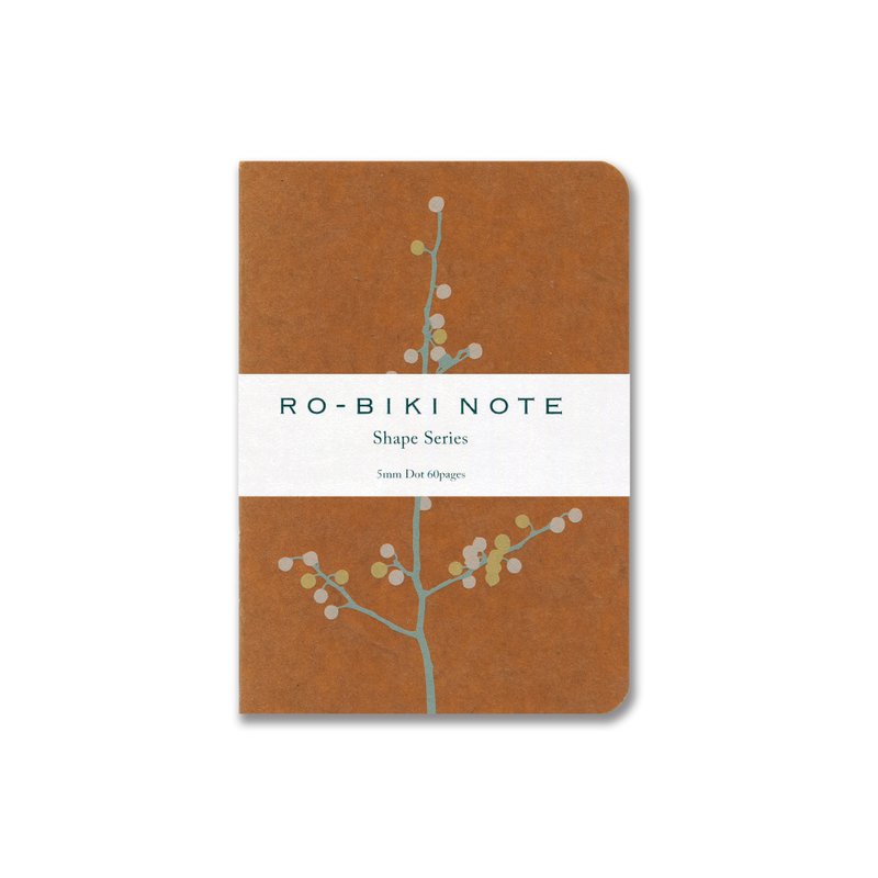 RO-BIKI NOTE SHAPE SERIES Branch Flowers - 笔记本/手帐 - 纸 红色