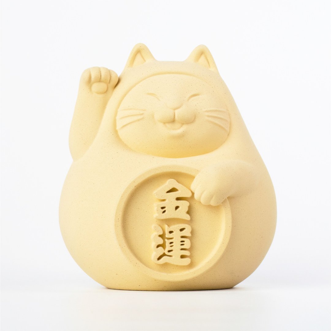 胖胖招财猫 (大) 招财黄 - 香薰/精油/线香 - 水泥 黄色