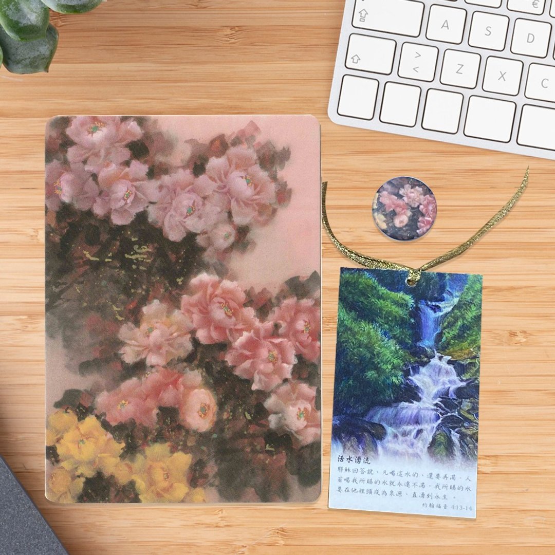 【贴住幸福】邢万龄画作明信片磁铁组 - 卡片/明信片 - 纸 多色