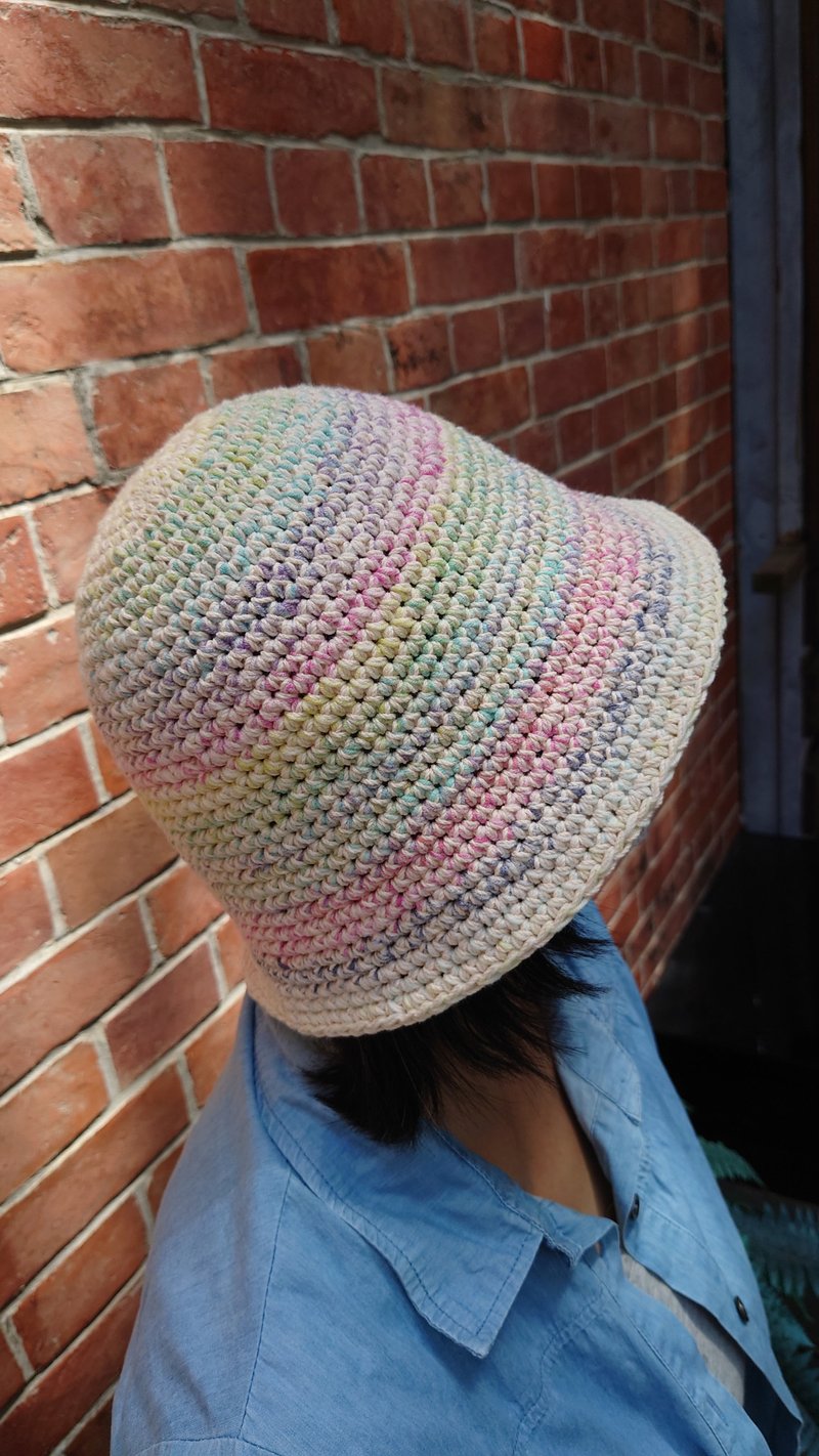 手工编织渔夫帽~秋分出走编织帽 - 帽子 - 棉．麻 