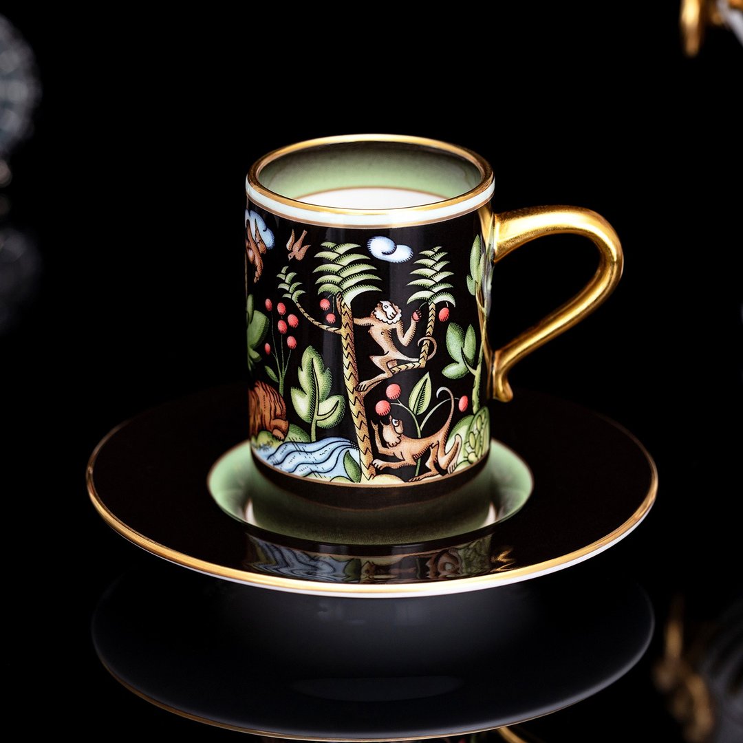 Minton 2007 森林世界Monkey Tree  骨瓷义式浓缩咖啡杯盘组 - 咖啡杯/马克杯 - 瓷 