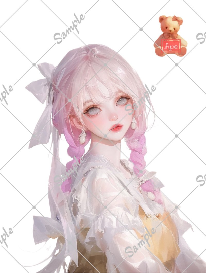 原创人物贴纸 装饰贴纸 内含 5 枚 - 贴纸 - 纸 