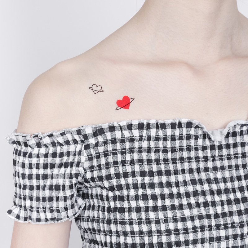 刺青纹身贴纸 / 爱心星球 Surprise Tattoos - 纹身贴 - 纸 红色
