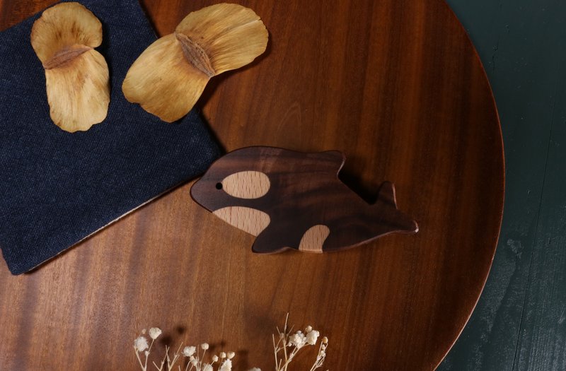 疗愈系木偶 x 心愈伙伴 - 虎鲸 (趴趴型) - 玩偶/公仔 - 木头 咖啡色