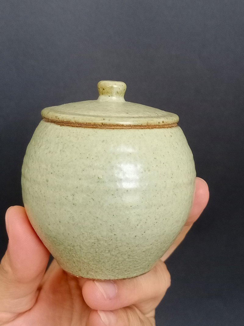 茶叶末釉【挚爱嫩青】小茶仓_掌中宝 - 茶具/茶杯 - 陶 