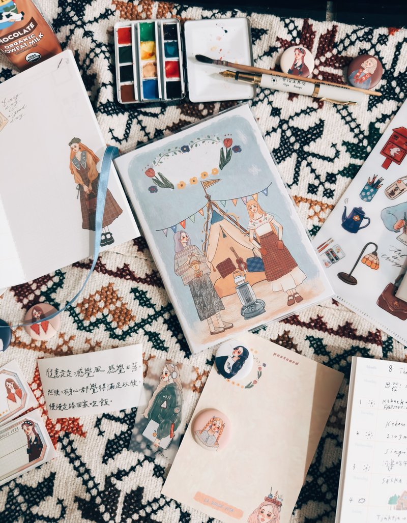 露营生活 行事历 万年历 甜蜜生活 赠送资料夹 - 笔记本/手帐 - 纸 多色