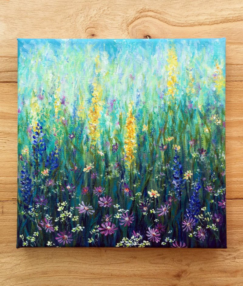 【夏季花海】原作丙烯画 | 花卉风景 | 书房卧室挂画 | 空间摆设 - 海报/装饰画/版画 - 棉．麻 