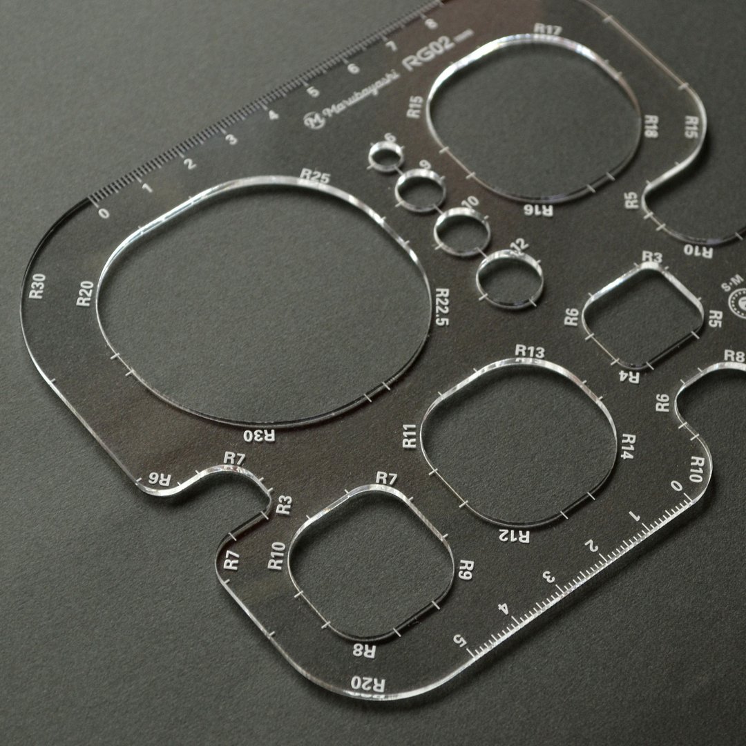 弧度规 RG02 手作尺【用于纸样・皮革工艺】 - 其他 - 压克力 透明
