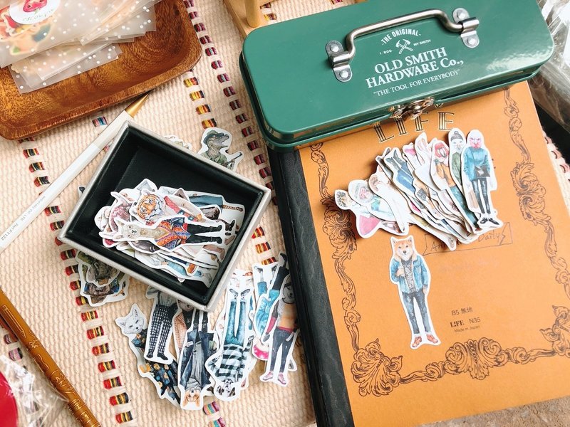 动物日常 贴纸 (52入) - 贴纸 - 纸 