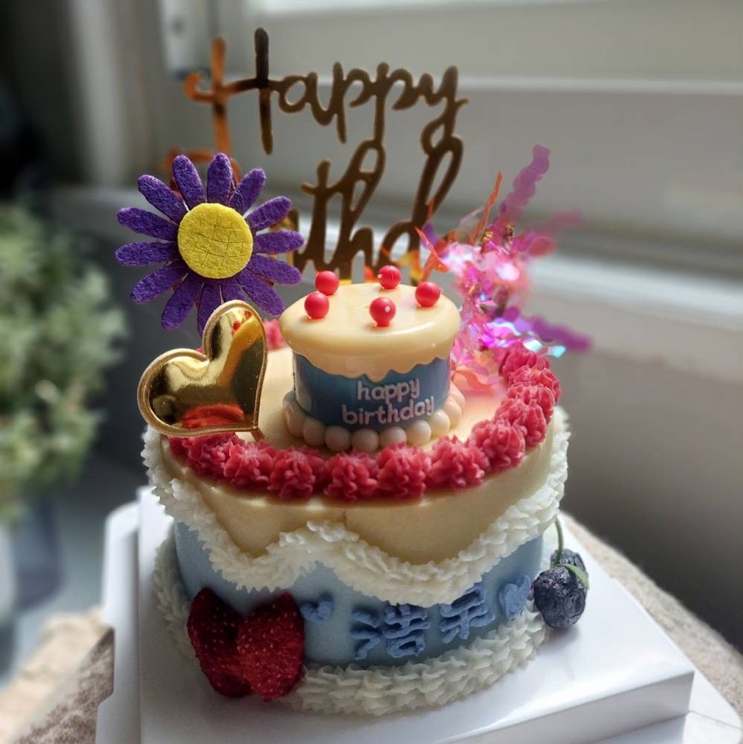 宠物蛋糕 生日蛋糕 伪双层蛋糕 可自取 - 猫罐头/鲜食 - 其他材质 