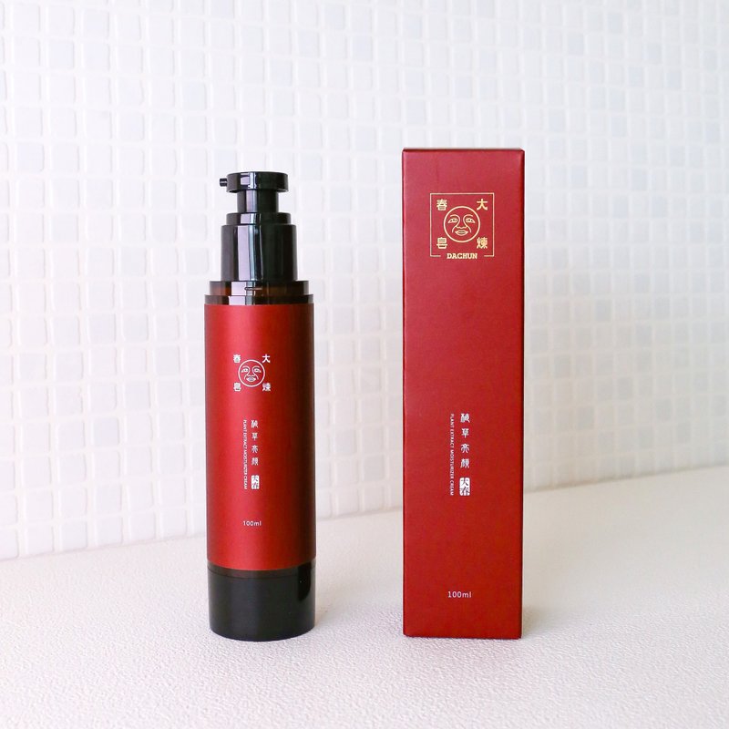 植草亮颜乳霜 . 清爽润白肌【大春炼皂DACHUN】100ml - 乳液 - 植物．花 红色
