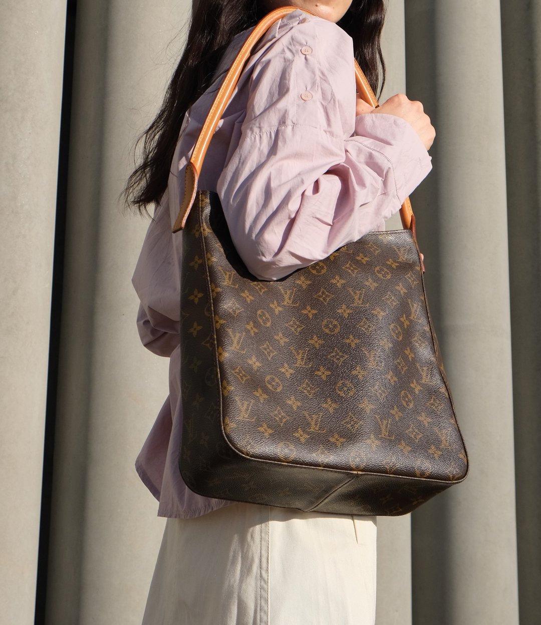 | RARE TO GO 中古 | LV Looping bag 手提袋  | VINTAGE - 手提包/手提袋 - 真皮 咖啡色