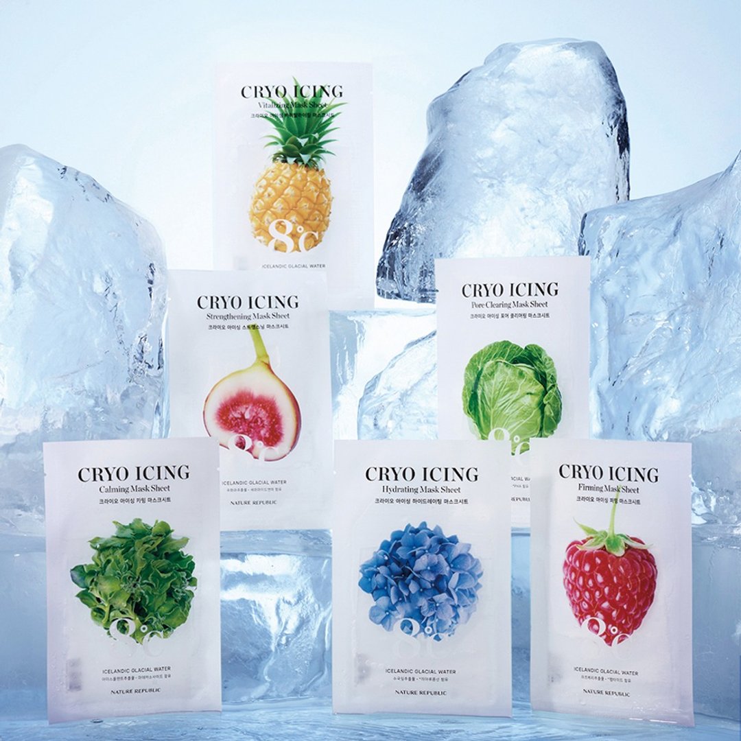 Nature Republic 冰川水凝露系列面膜 锁水  紧致X12入 - 面膜/冻膜 - 其他材质 