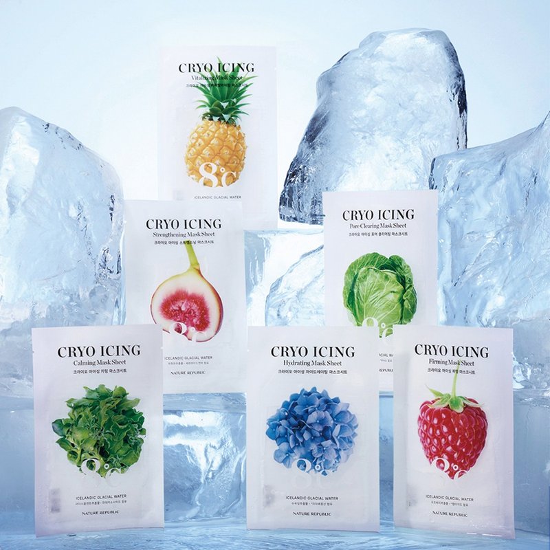 Nature Republic 冰川水凝露系列面膜 锁水  紧致X12入 - 面膜/冻膜 - 其他材质 