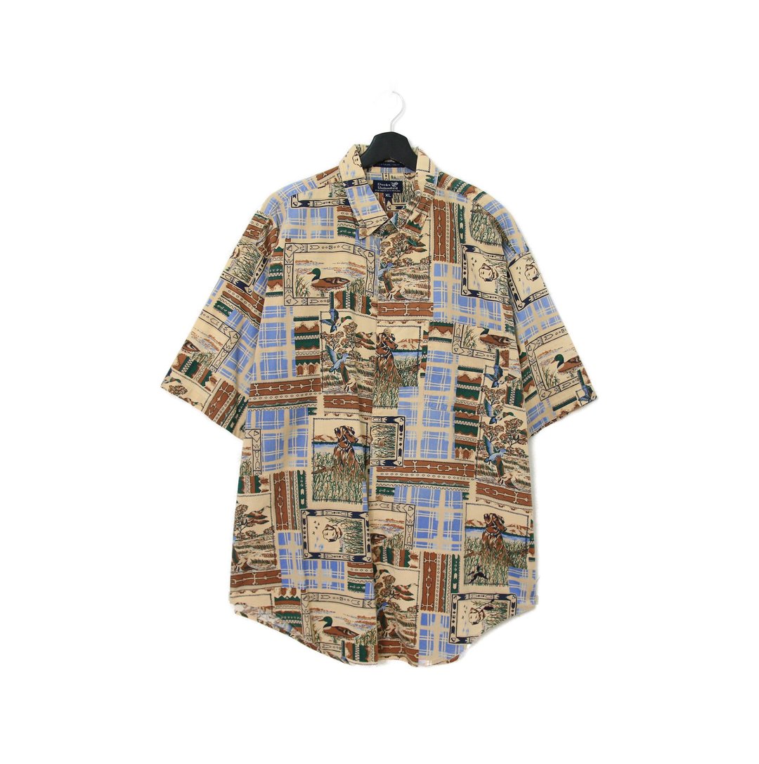 Back to Green- 动物图衬衫 画框 回忆 vintage shirt - 男装衬衫 - 棉 