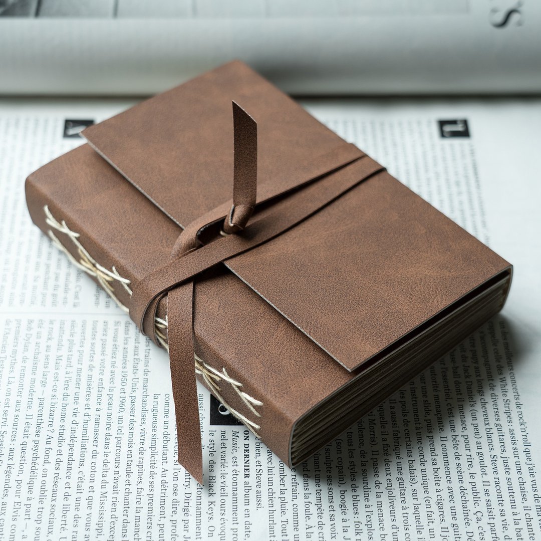 【Muted Colors no.4】笔记本 Leather Journal, Vintage Bookbinding - 笔记本/手帐 - 人造皮革 