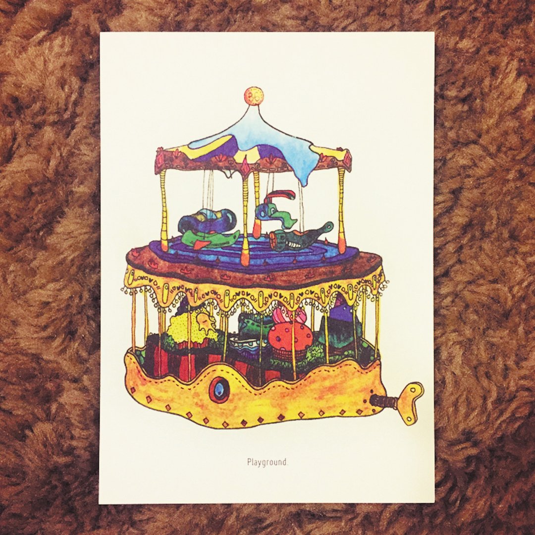 九十九疯狂蛋糕插画计划 - 手绘明信片 / My Carousel - 卡片/明信片 - 纸 
