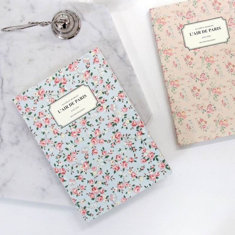 敲敲-韩国手帐年历-漫步法式乡村万年历-周志-02 玫瑰薄荷,PLD65058 - 笔记本/手帐 - 纸 蓝色