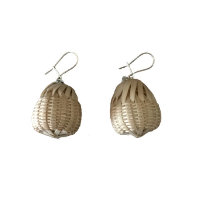 Bamboo Earrings - 耳环/耳夹 - 竹 黄色