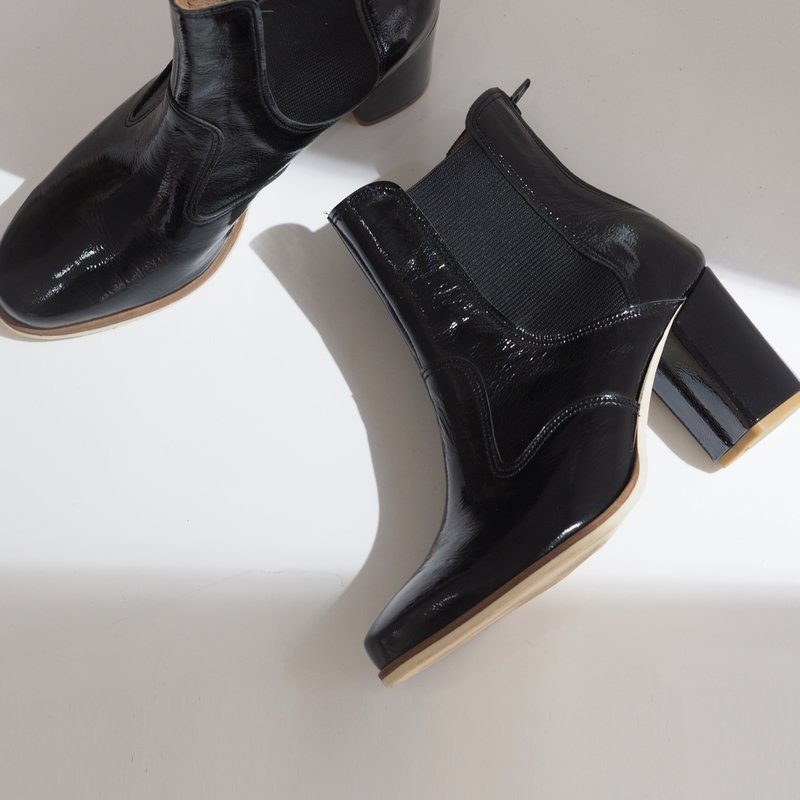 展示品出清 - 爱花却尔西 Eu35# - 女款短靴 - 真皮 黑色