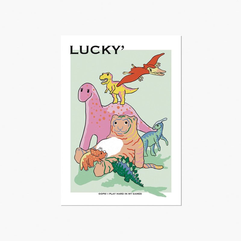 LUCKY与恐龙朋友 | 明信片 - 卡片/明信片 - 纸 多色