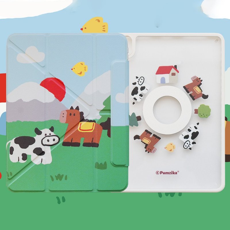 可爱农场iPad壳 磁吸分离带笔槽平板保护套 - 平板/电脑保护壳 - 其他材质 