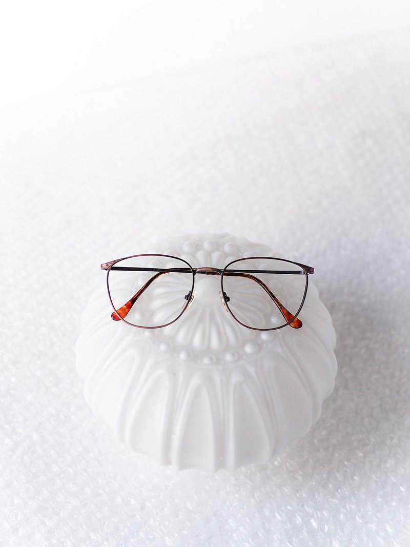 爱知酒红书卷文艺恋爱季节 金丝雕花镜方框眼镜Japan/glasses - 眼镜/眼镜框 - 其他金属 红色